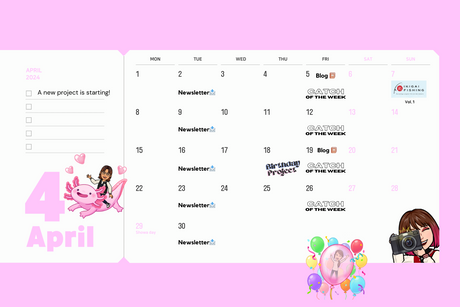 Event Calendar for April