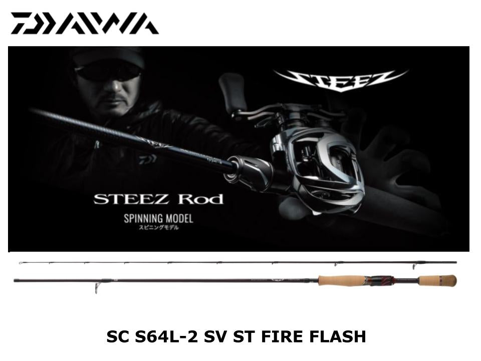 Daiwa 24 Steez Spinning SC S64L-2 SV ST FIRE FLASH