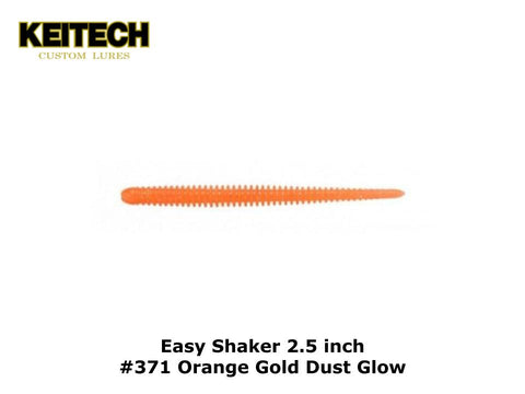 Keitech Easy Shaker 2.5 inch #371 Orange Gold Dust Glow