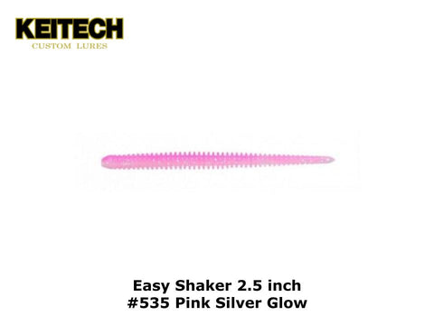 Keitech Easy Shaker 2.5 inch #535 Pink Silver Glow