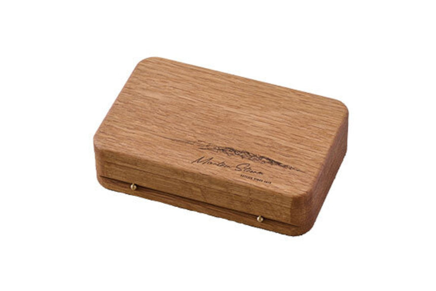 A Handcrafted Wooden Lure Case (Oak wood, Double-sided, 11 pockets)