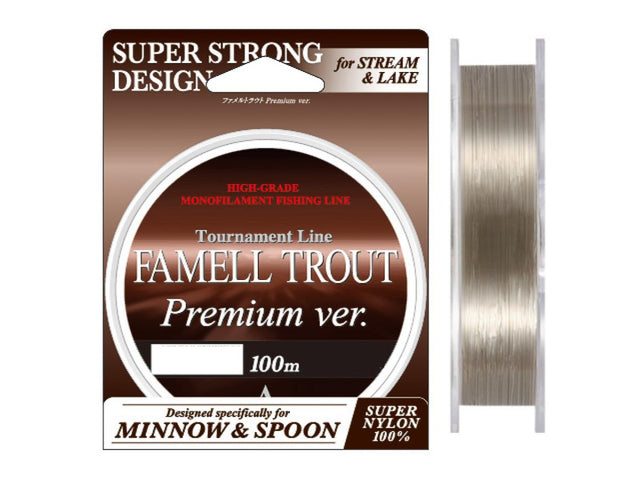 Yamatoyo Famell Trout Premium ver. 100m #0.5 2.5lb Titanium Brown