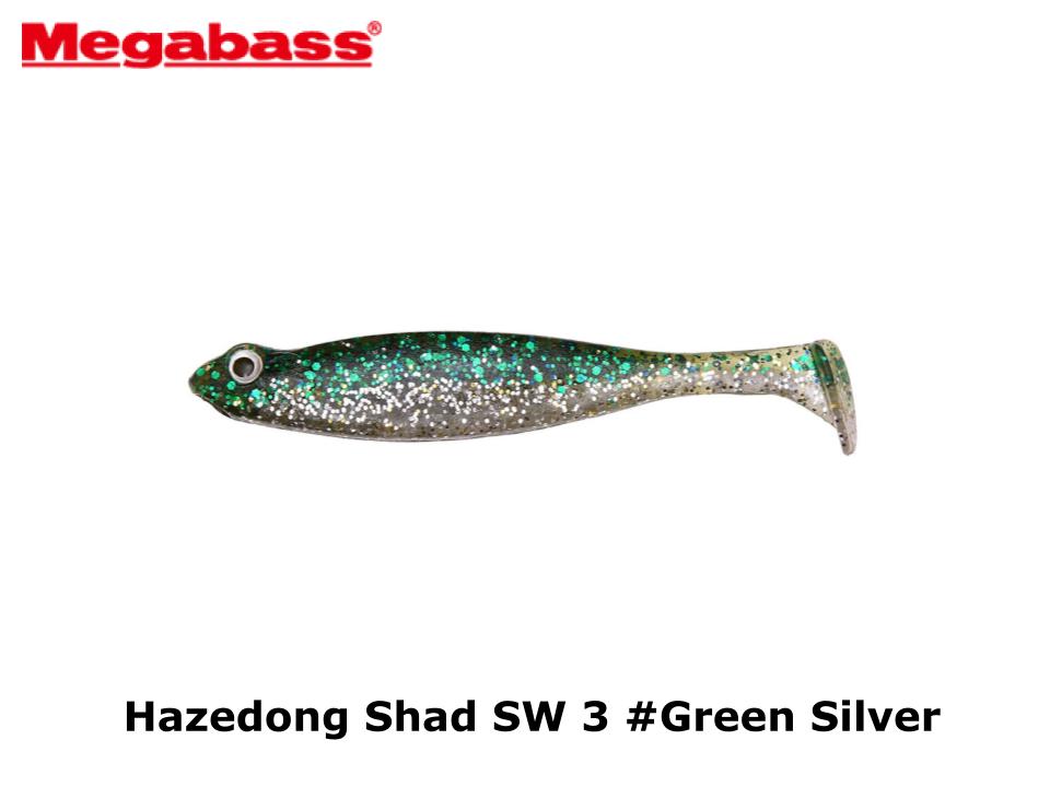Megabass Hazedong Shad SW 3 #Green Silver