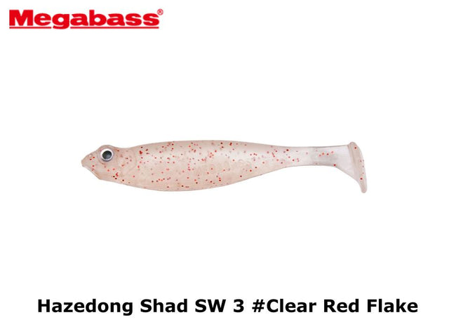 Megabass Hazedong Shad SW 3 #Clear Red Flake