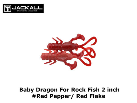 Jackall Baby Dragon For Rock Fish 2 inch #Red Pepper/ Red Flake
