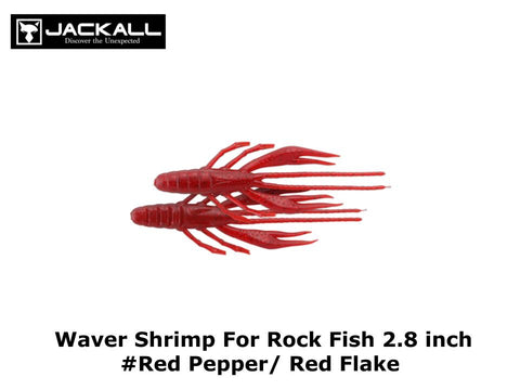 Jackall Waver Shrimp For Rock Fish 2.8 inch #Red Pepper/ Red Flake