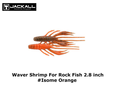 Jackall Waver Shrimp For Rock Fish 2.8 inch #Isome Orange