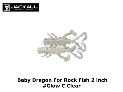 Jackall Baby Dragon For Rock Fish 2 inch #Glow C Clear