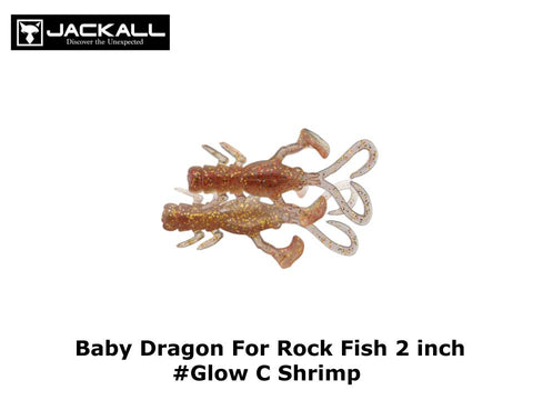Jackall Baby Dragon For Rock Fish 2 inch #Glow C Shrimp