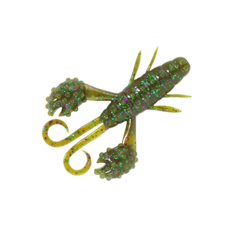 deps Beckon Craw 3.5 inch #115 Green Pumpkin Purple & Green Flake