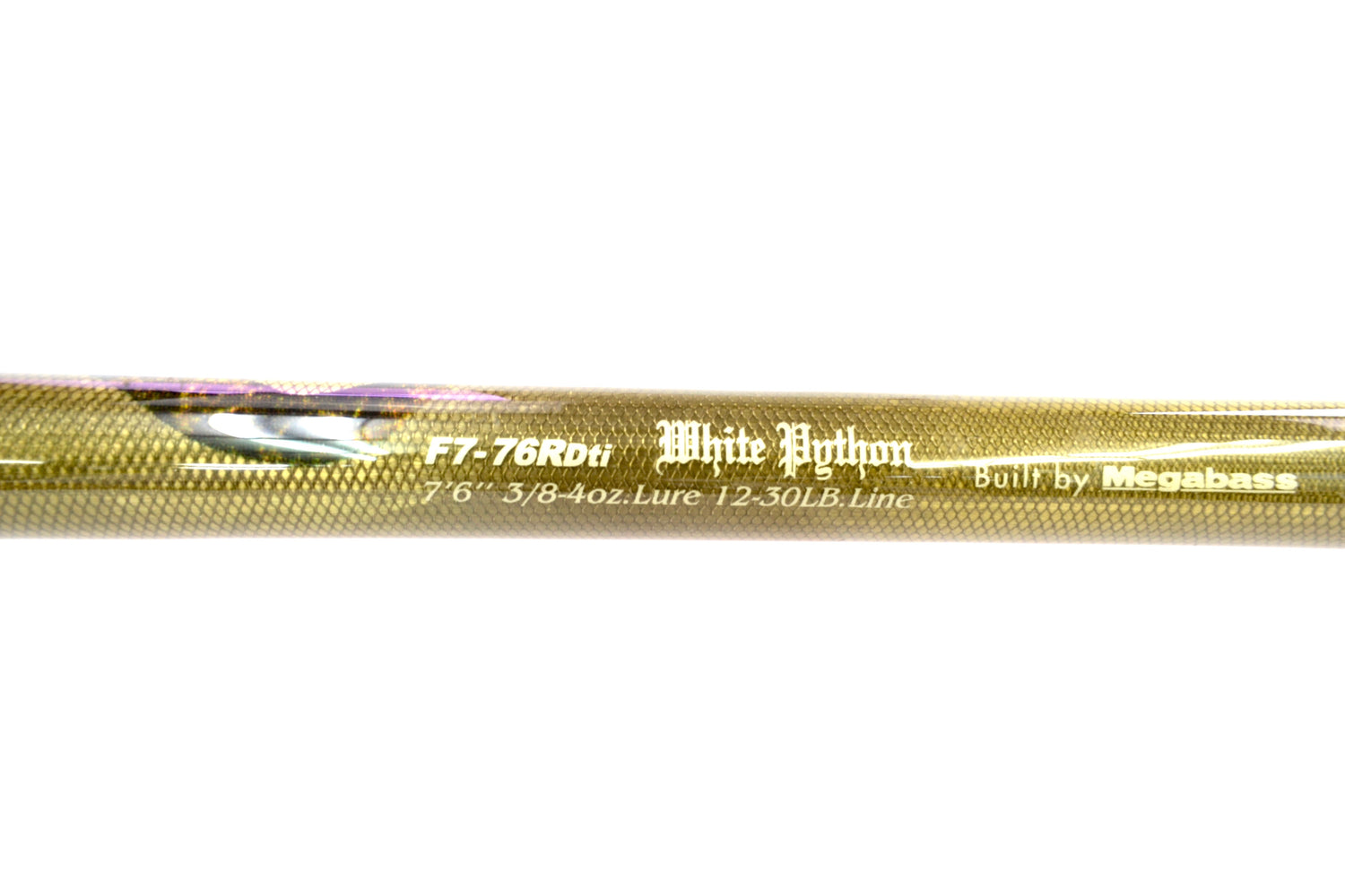 Used Megabass Orochi Huge Contact F7-76RDTi White Python Straight Grip Custom