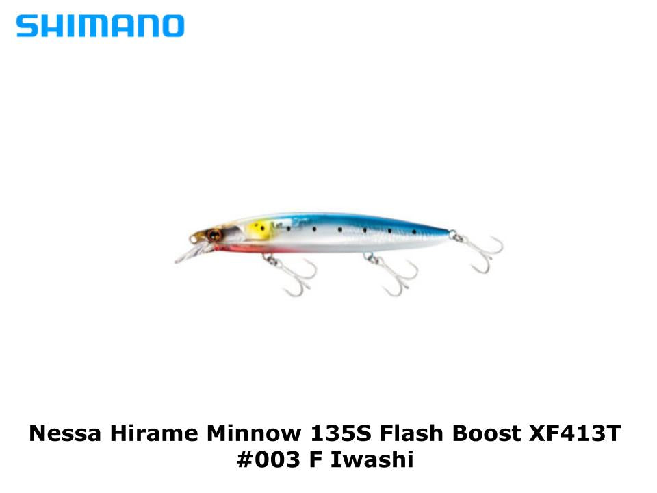 Leurre Shimano Hirame Minnow 135S – Flash Boost, Couleur Sardine, Pour Pêche En Mer