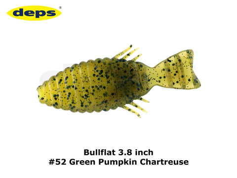 deps Bullflat 3.8 inch #52 Green Pumpkin Chartreuse