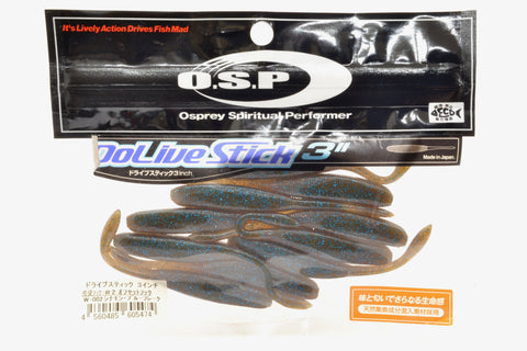 Used OSP Dolive Stick 3inch #W-002 Cinnamon/Blue Flake Japan JDM Tackle Heaven