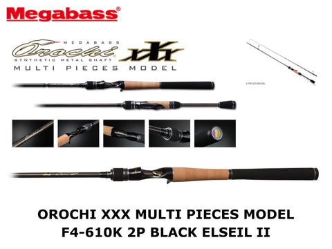 Megabass Orochi XXX Multi Pieces Model Casting F4-610K 2P Black Elseil II