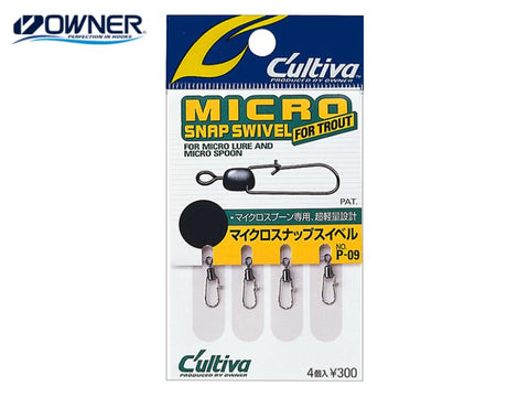 Owner Cultiva P-09 Micro Snap Swivel #1 4pcs in a pack