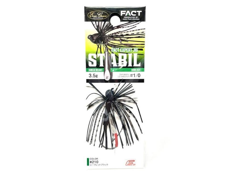 Evergreen FACT Expert Jig Stabil 2.0g + 3.5g 1/0 #210 Secret Black