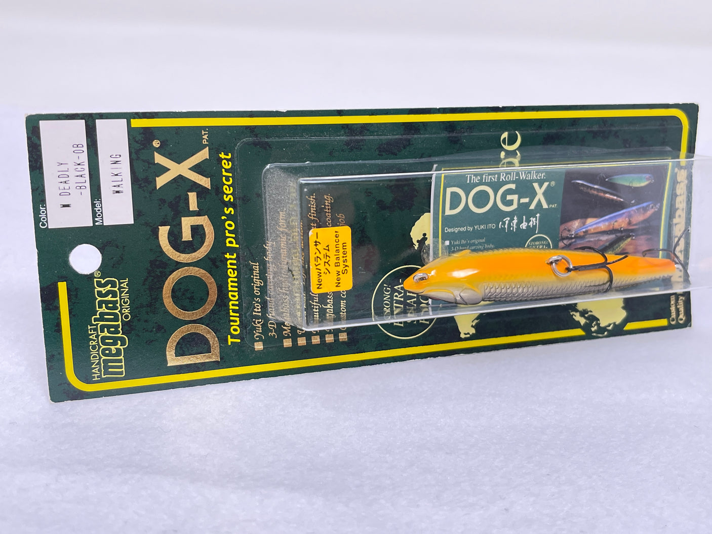 Megabass DOG-X Walking #M Deadly Black Ob 80mm 1/4oz