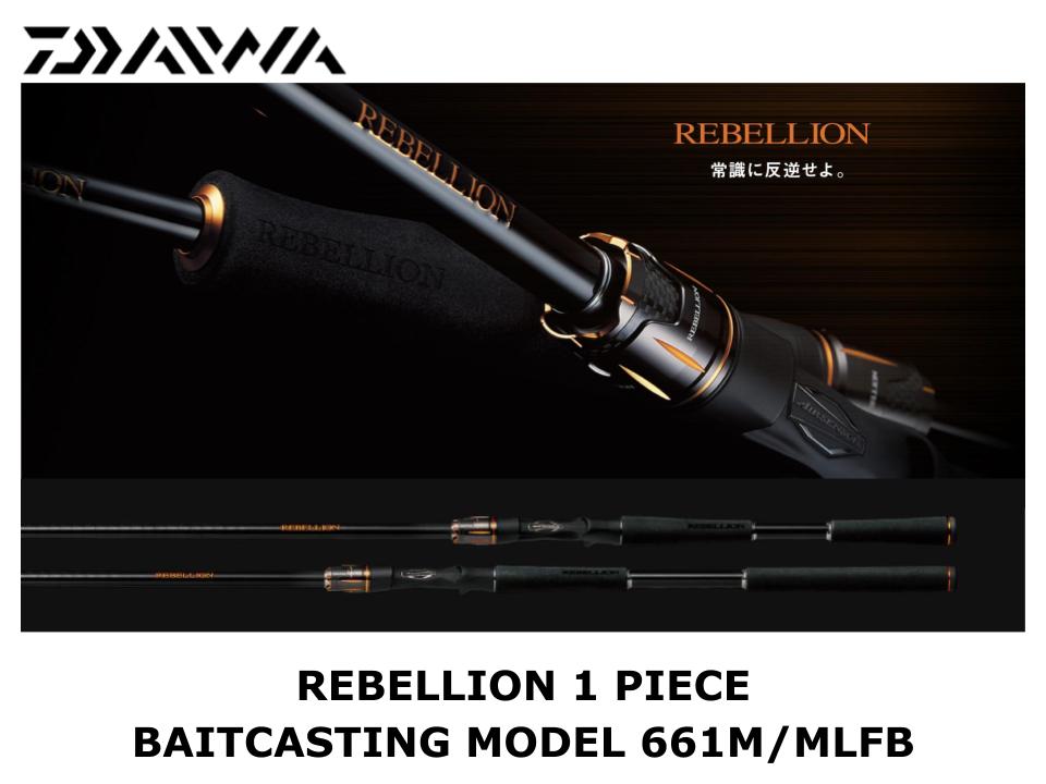 Pre-Order Daiwa Rebellion 1 Piece Baitcasting Model 661M/MLFB