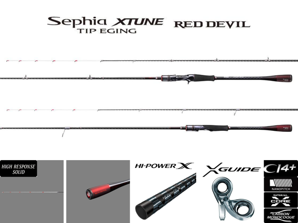 Pre-Order Shimano Sephia Xtune Tip Eging Red Devil S608MH-S