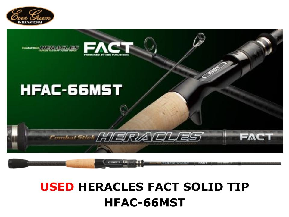 Used Evergreen Heracles Fact Solid Tip Baitcasting HFAC-66MST