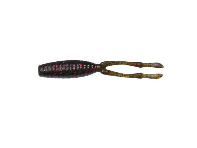 Megabass TK Twister 4.5inch #Olive Red Flake