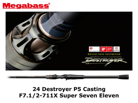 Pre-Order Megabass 24 Destroyer P5 Casting F7.1/2-711X Super Seven Eleven coming in April/May