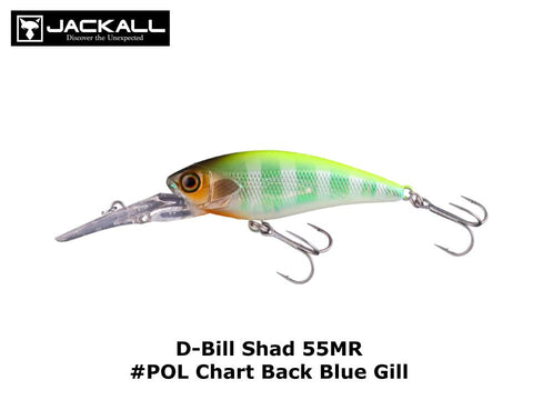 Jackall D-Bill Shad 55MR #POL Chart Back Blue Gill