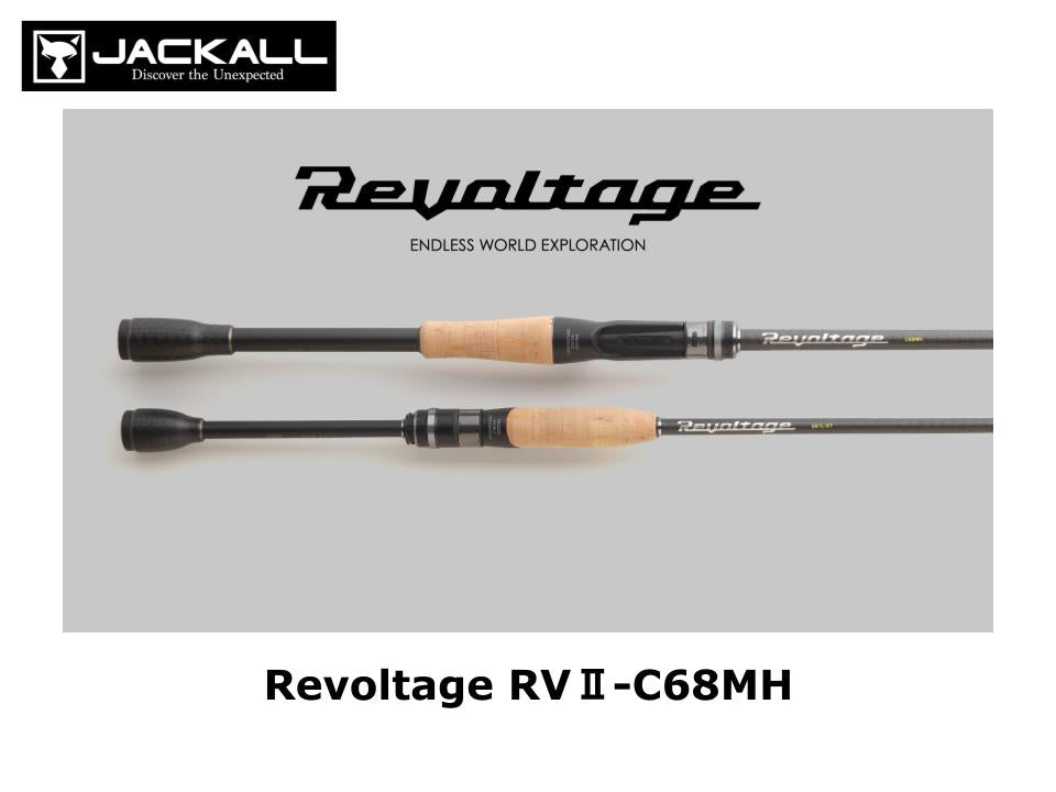 Canne à Lancer Jackall Revoltage RVII-C68MH Pour La Pêche Du Black-bass - Neuf, Dans Son Emballage