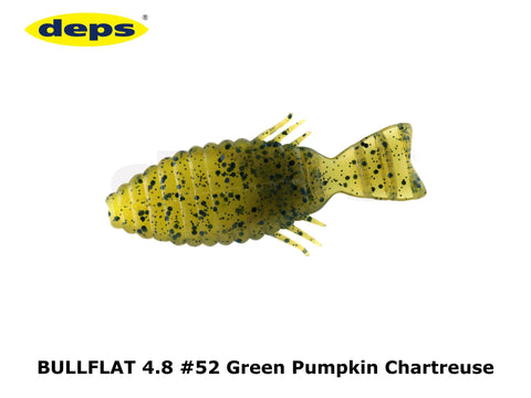 deps Bullflat 4.8 inch #52 Green Pumpkin Chartreuse