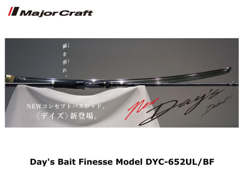 Pre-Order Major Craft Day's Bait Finesse Model DYC-652UL/BF