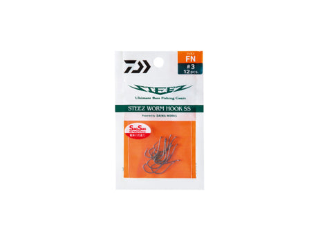 Daiwa Steez Worm Hook SS Finesse FN #3 12pcs