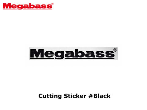 Megabass Cutting Sticker #15cm Black
