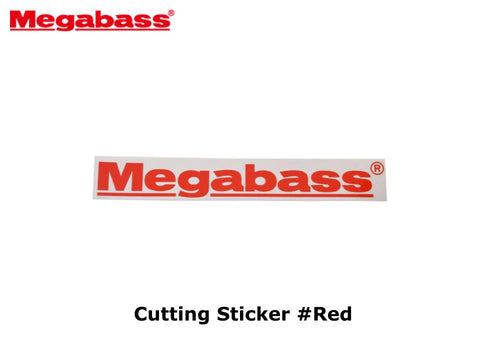 Megabass Cutting Sticker #10cm Red