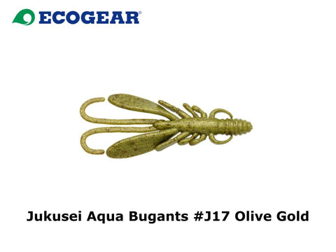 Ecogear Jukusei Aqua Bugants 2 inch #J17 Olive Gold