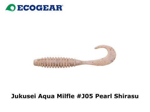 Ecogear Jukusei Aqua Milfle 3.3 inch #J05 Pearl Shirasu