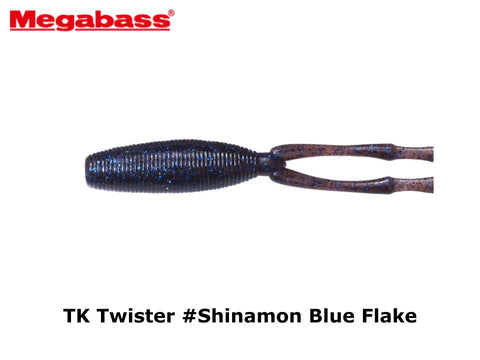 Megabass TK Twister #Shinamon Blue Flake