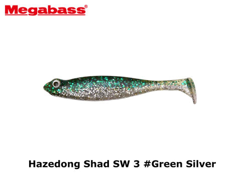 Megabass Hazedong Shad SW 3 #Green Silver