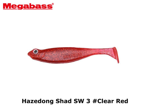 Megabass Hazedong Shad SW 3 #Clear Red