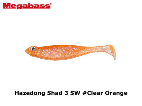 Megabass Hazedong Shad 3 SW #Clear Orange