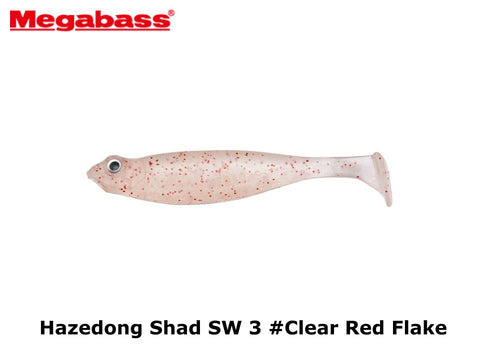 Megabass Hazedong Shad SW 3 #Clear Red Flake