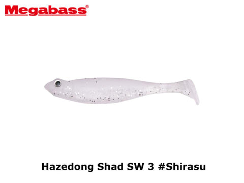 Megabass Hazedong Shad SW 3 #Shirasu