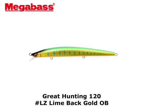 Megabass GH120 #LZ Lime Back Gold OB