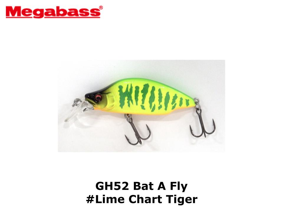 Megabass GH52 Bat A FRY (SP-C)  #Lime Chart Tiger