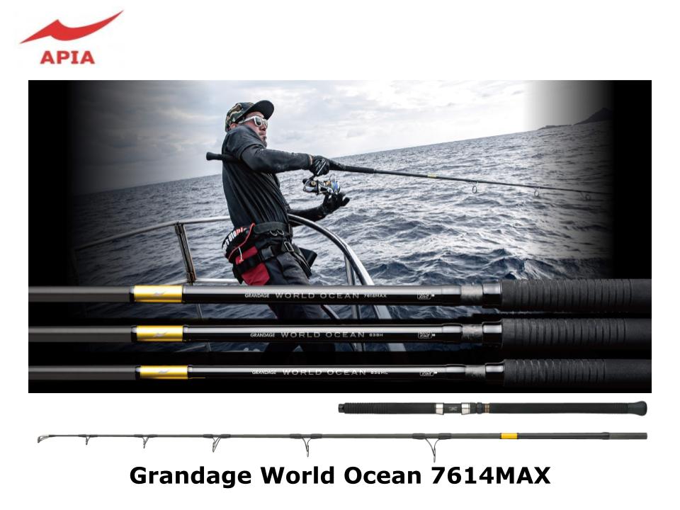 Apia Grandage World Ocean 7614MAX 1 and grip spinning rod