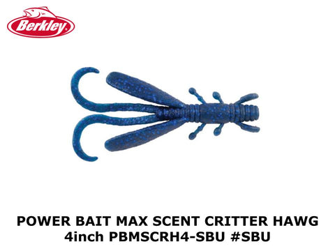 Berkley Power Bait Max Scent Critter Hawg 4 inch PBMSCRH4-SBU #SBU
