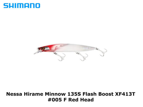 Shimano Nessa Hirame Minnow 135S Flash Boost XF413T #005 F Red Head