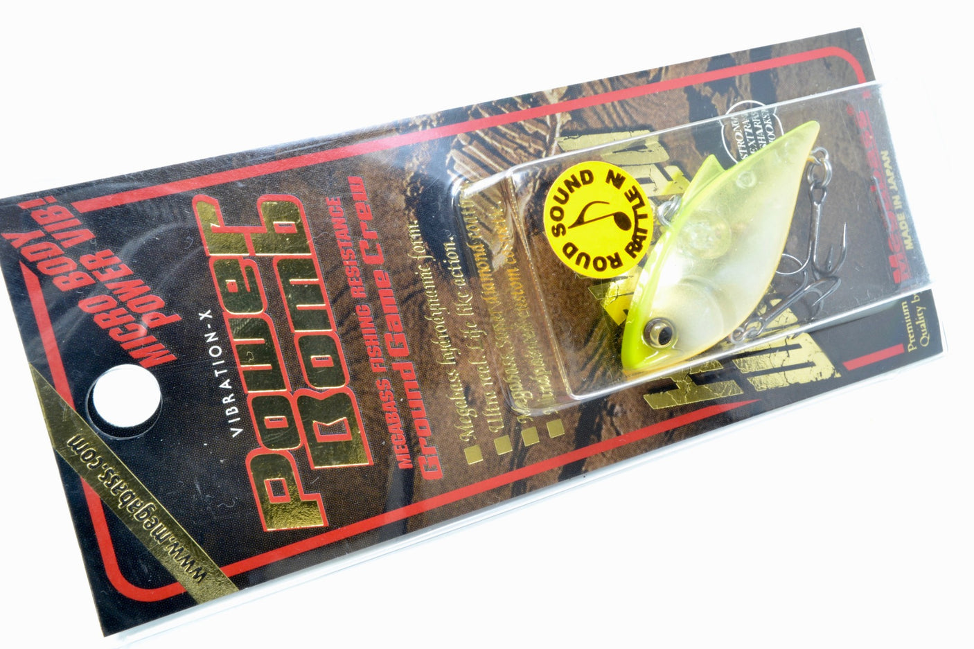Megabass Vibration-X Power Bomb Rattle In #14 Pearl Chart 50mm 3/8oz
