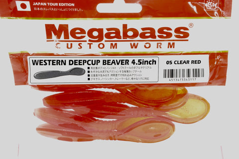 Megabass Western Deepcup Beaver 4.5inch #05 Clear Red