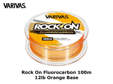 Varivas Rock On Fluorocarbon 100m 12lb Orange Base